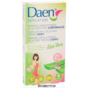 DAEN DEPILAT.BANDAS CORPORALES ALOE VERA