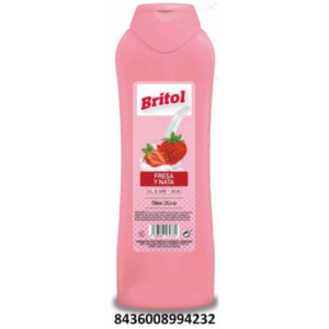 BRITOL GEL BAÑO 750 ML FRESA Y NATA C/ 1