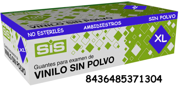 GUANTES DE VINILO TALLA XL 100UDS C/10
